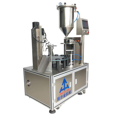 0.1kw Máquina automática de enchimento de brilho labial Máquina de enchimento de mascara de disco rotativo