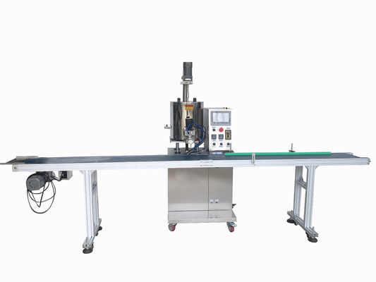 Máquina automática de enchimento de creme de cabeça única com cinto transportador de água de 3000x200 mm