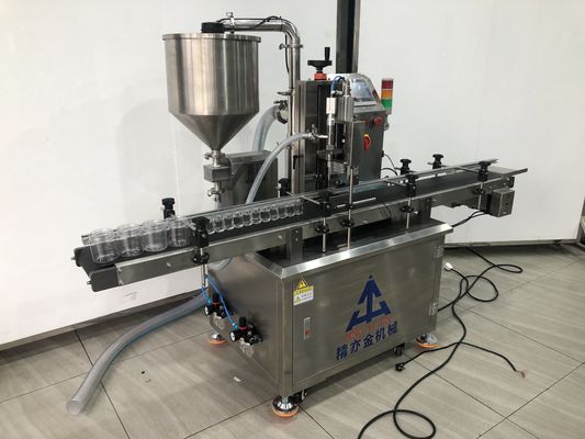 Máquina de enchimento de líquido de bomba de engrenagem de cabeça única servo totalmente automática