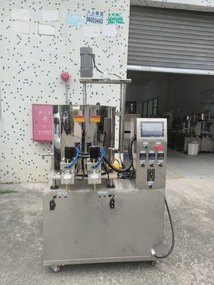 Servo Máquina de enchimento de cabeça dupla para cremes 5KW 80L Volume de tambor