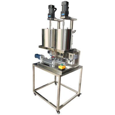 2.6KW Linha de produção de batom Máquina de enchimento de batom de mármore Dupla cor
