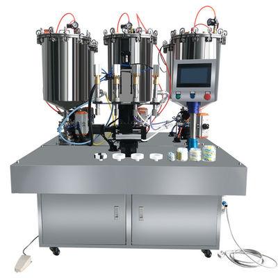 Máquina de enchimento de creme cosmético de 4 cores Máquina de enchimento de padrão de sorvete