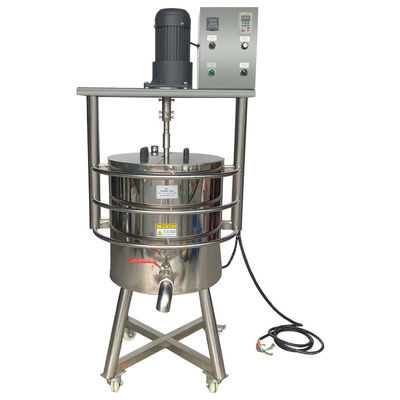 Máquina de enchimento automática de aquecimento 50L batom de agitação de derretimento de tambor com matéria-prima de calor
