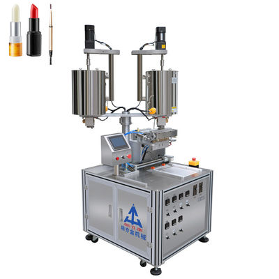 SUS304 Máquina de enchimento de lápis de sobrancelha 12 furos Máquina automática de enchimento de batom de barril duplo