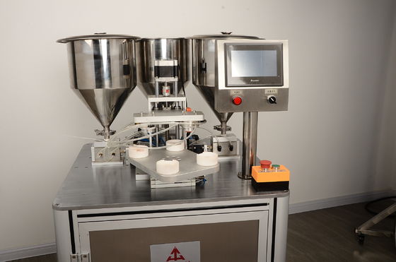 Método de injecção quantitativa de três cores almofada de ar BB creme máquina de enchimento SUS304 1020Pcs/h