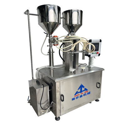 Máquina de preenchimento por parafusos de aquecimento de creme de batom de duas cores de grande capacidade