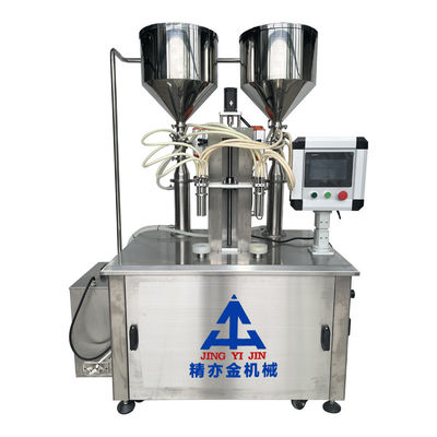 Máquina de preenchimento de aquecimento por parafuso de duas cores, de lavagem a creme, com capacidade grande